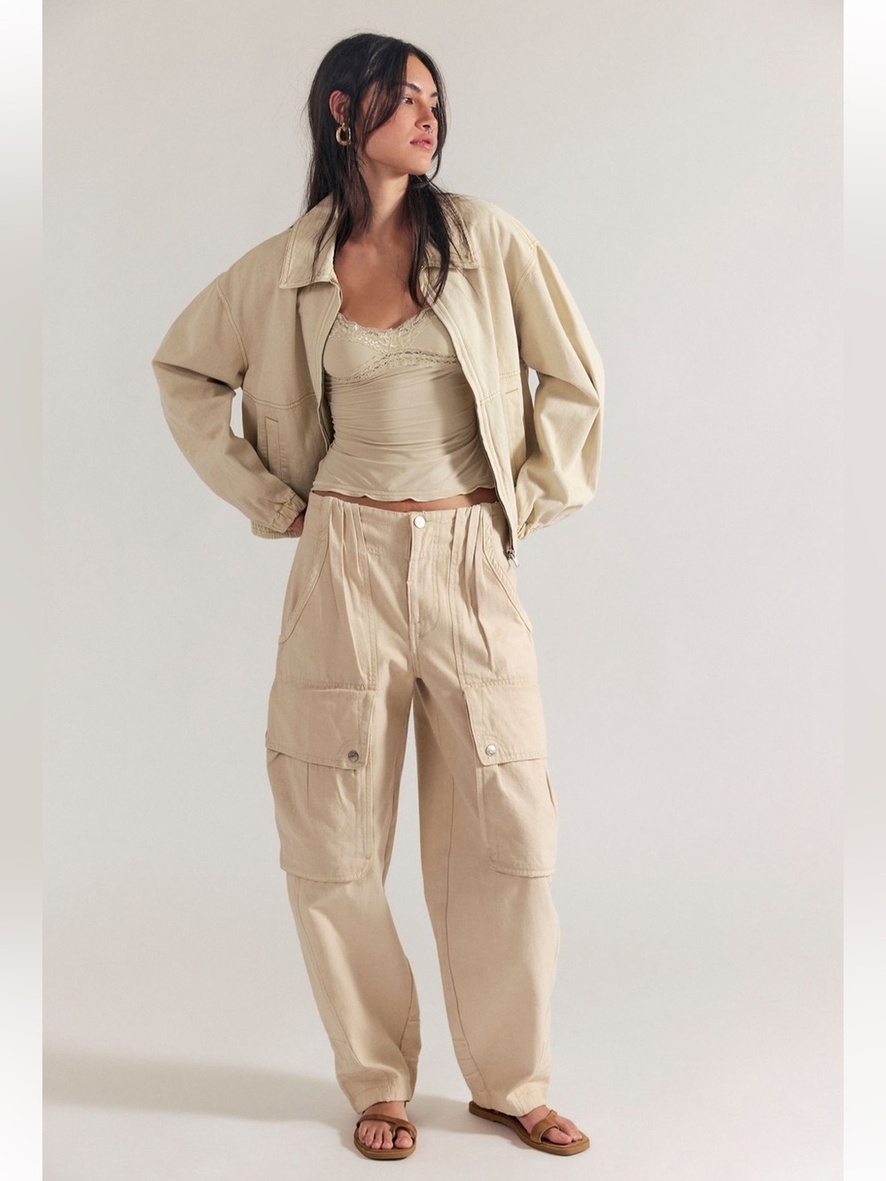 NWT FREE PEOPLE WE THE FREE BRENTWOOD SLOUCHY CARGO PANTS